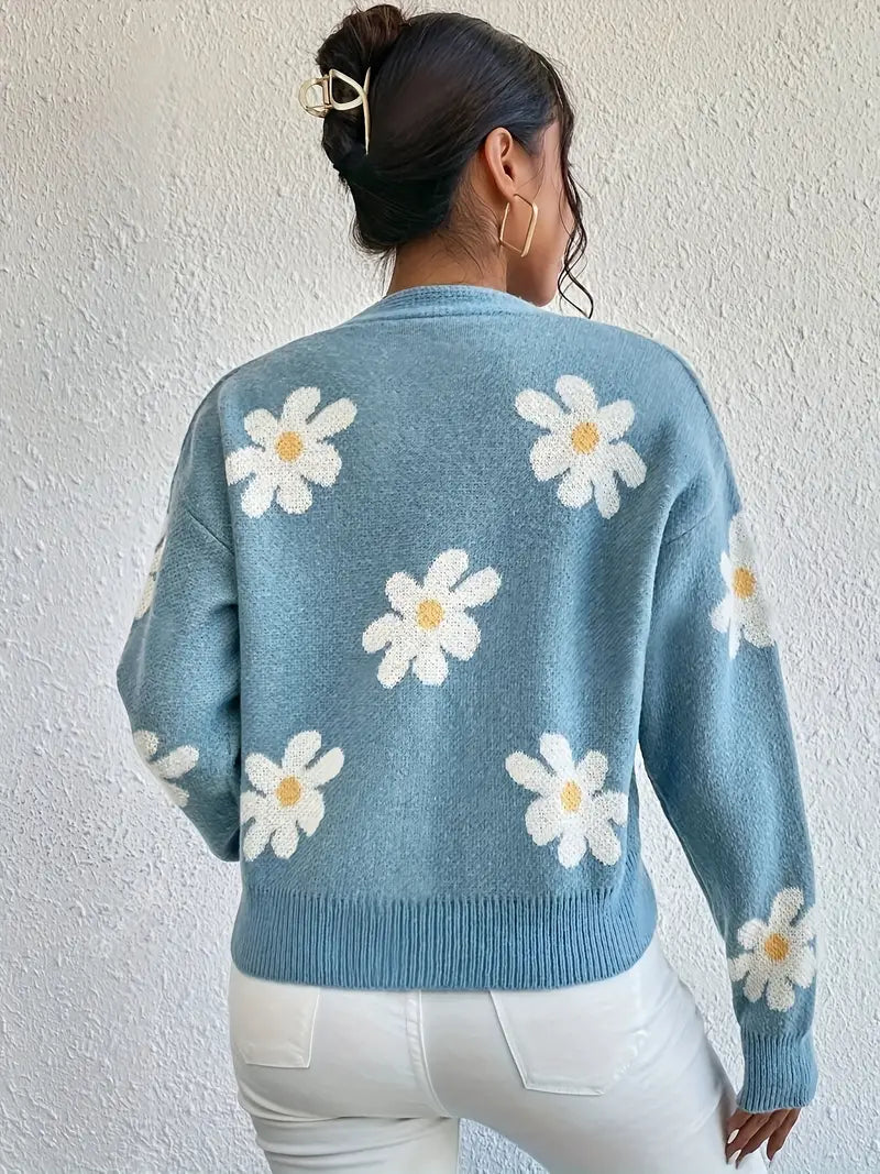 W&W Mode | mit Blumenmuster und langen Ärmeln Für Frauen
