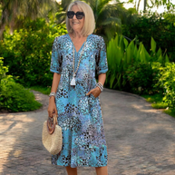 WW | Midi-Kleid mit lebhaftem Print für Damen