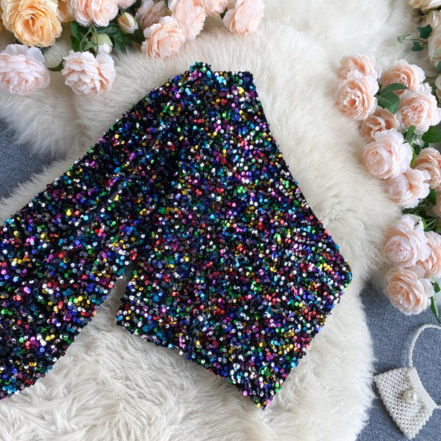 WW | Glitzerndes Top mit einem Schulterträger