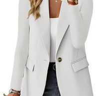 WW | Lässige Blazerjacke mit Langen Ärmeln und Taschen für Damen