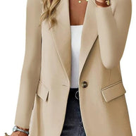 WW | Lässige Blazerjacke mit Langen Ärmeln und Taschen für Damen