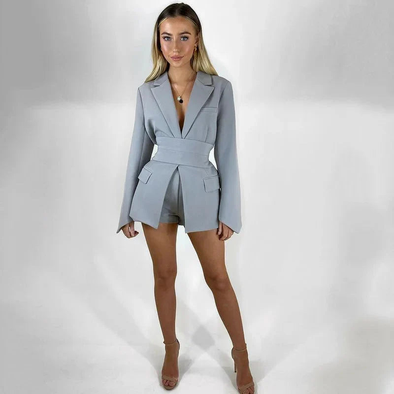 WW | Langer taillierter für Frauen Jacke mit Gürtel