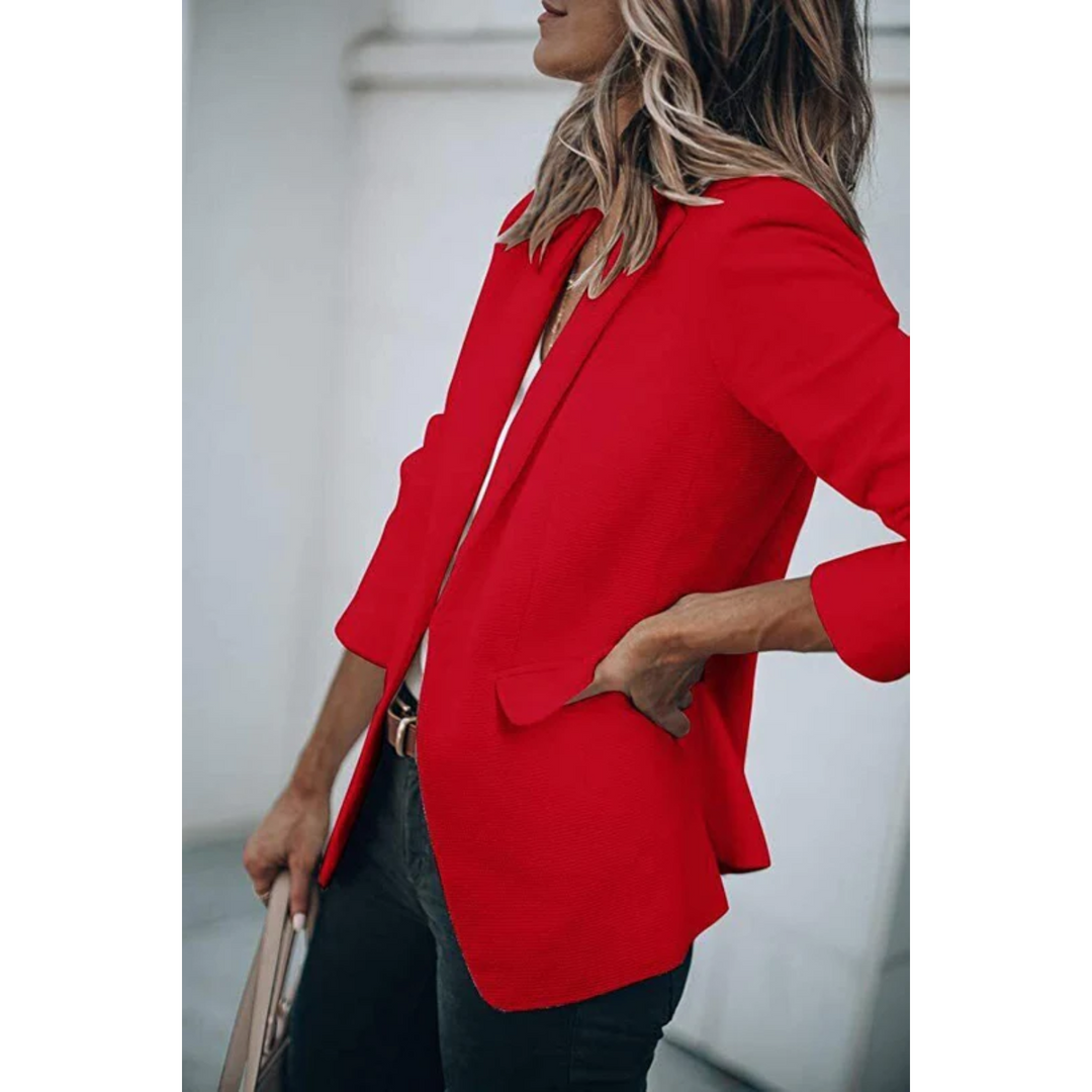 W&W Mode | Einreihiger Blazer Mit Klassischem Revers Für Frauen
