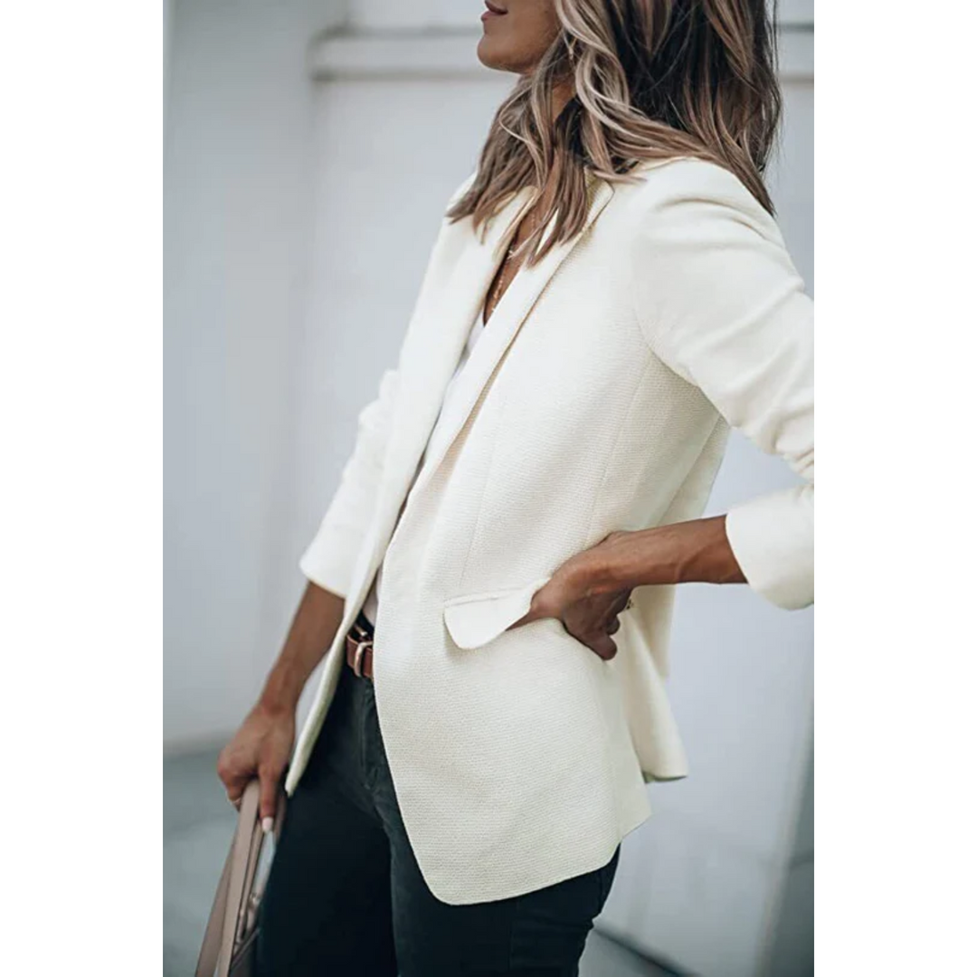 W&W Mode | Einreihiger Blazer Mit Klassischem Revers Für Frauen