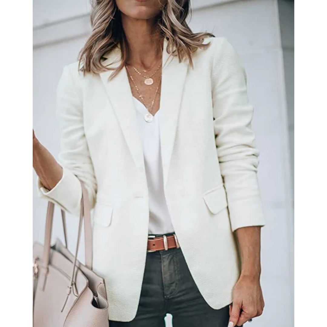 W&W Mode | Einreihiger Blazer Mit Klassischem Revers Für Frauen