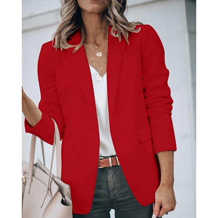 W&W Mode | Einreihiger Blazer Mit Klassischem Revers Für Frauen