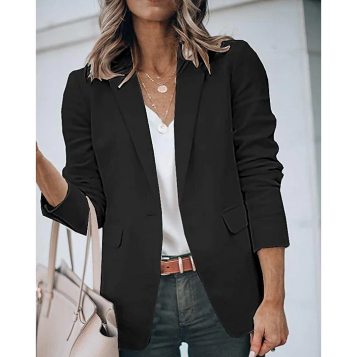 W&W Mode | Einreihiger Blazer Mit Klassischem Revers Für Frauen