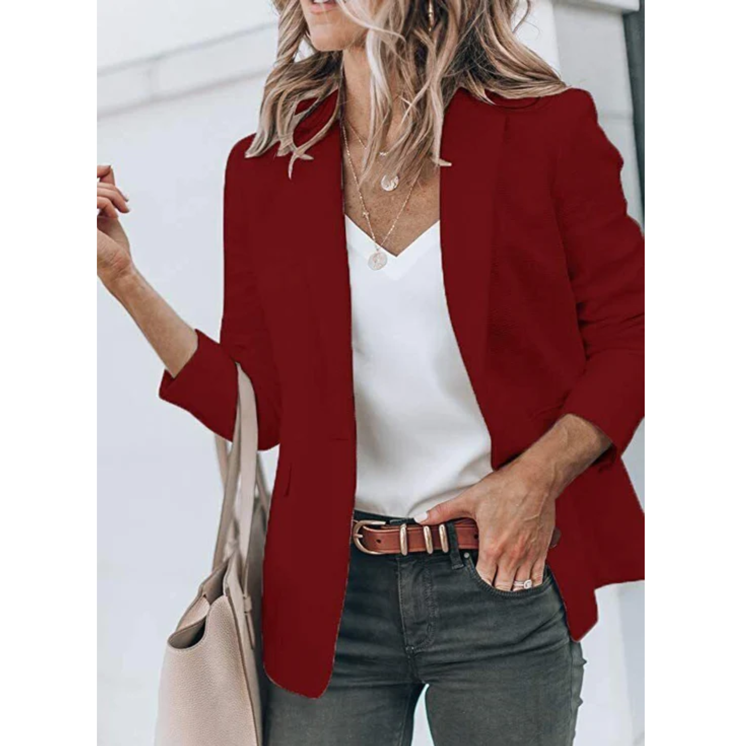 WW | Einreihiger Blazer Mit Klassischem Revers Für Frauen