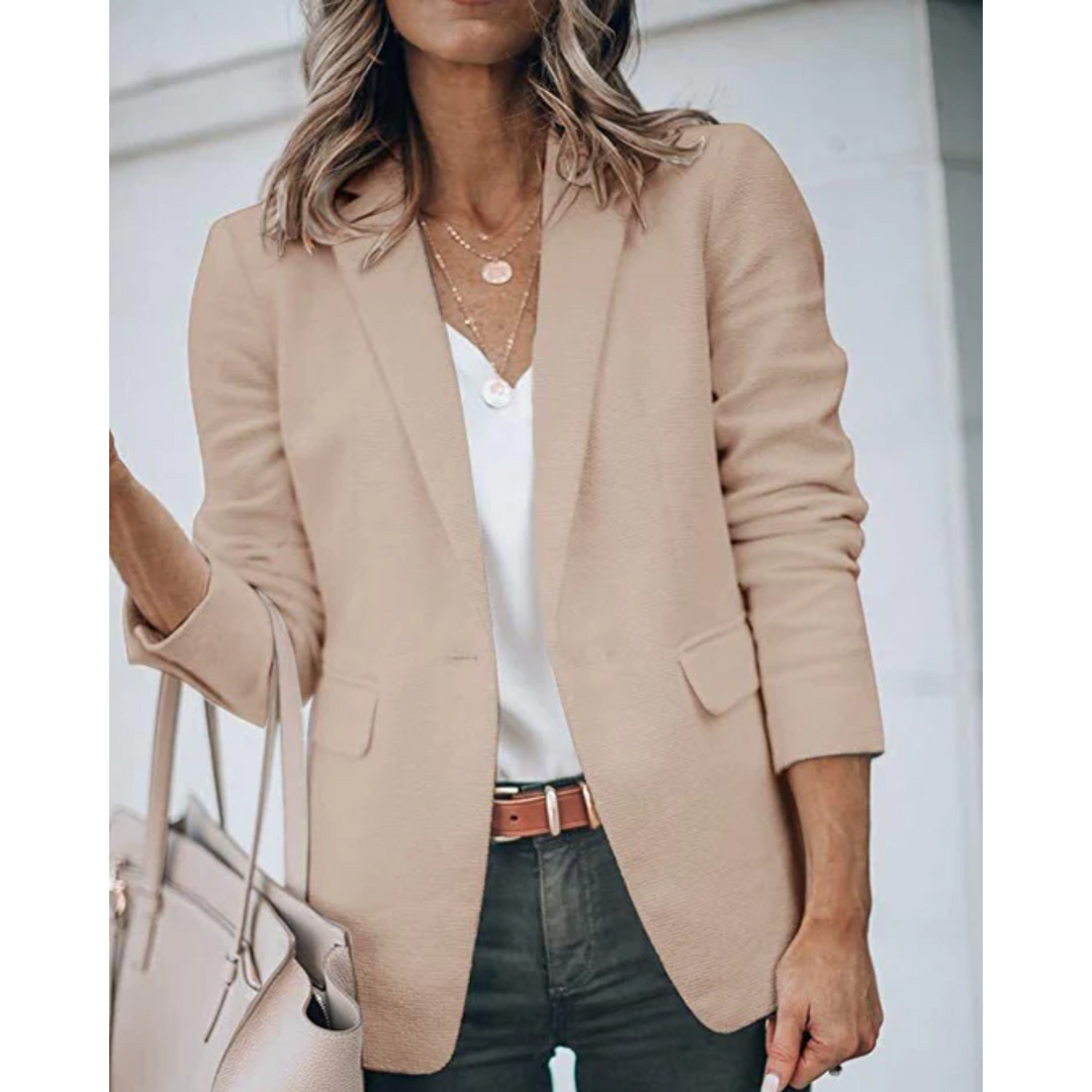 W&W Mode | Einreihiger Blazer Mit Klassischem Revers Für Frauen