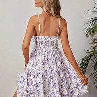 WW | Blumenkleid, Mini, Spaghettiträger, Sommerkleid, Festkleid