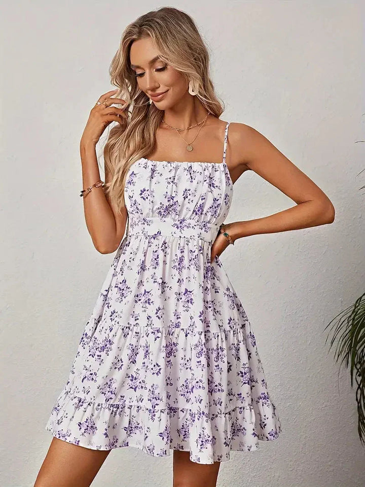 W&W Mode | Blumenkleid, Mini, Spaghettiträger, Sommerkleid, Festkleid