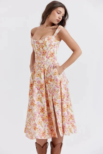 W&W Mode | Ärmelloses Korsatz Kleid Sommerkleid