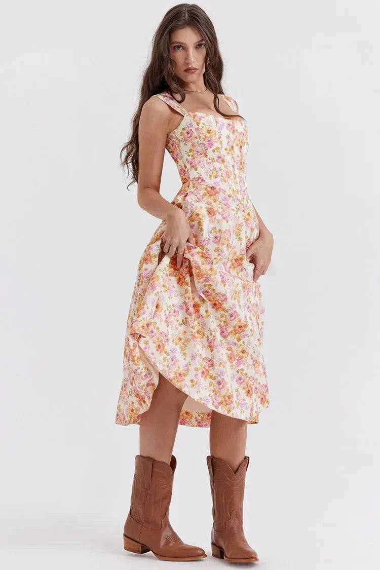 W&W Mode | Ärmelloses Korsatz Kleid Sommerkleid