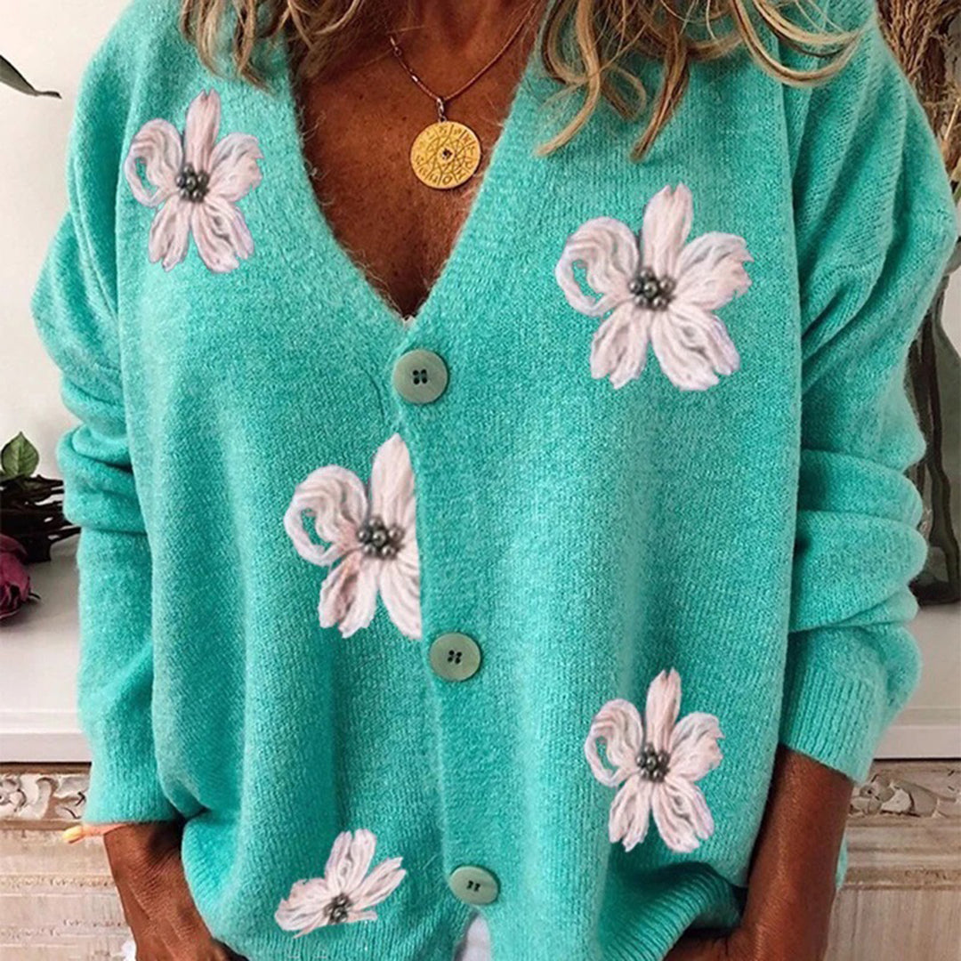 WW | V-Ausschnitt-Strickjacke mit lockerer Passform Für Frauen
