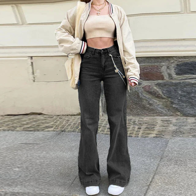 WW - Sommer Damenjeans mit mittelhoher Taille