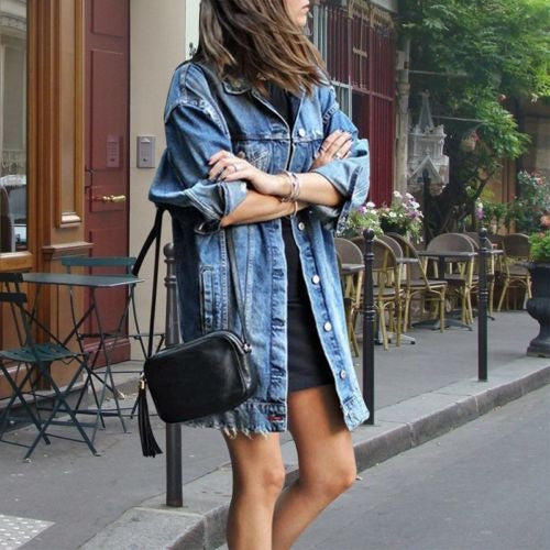 W&W Mode - Lange Damenjeansjacke