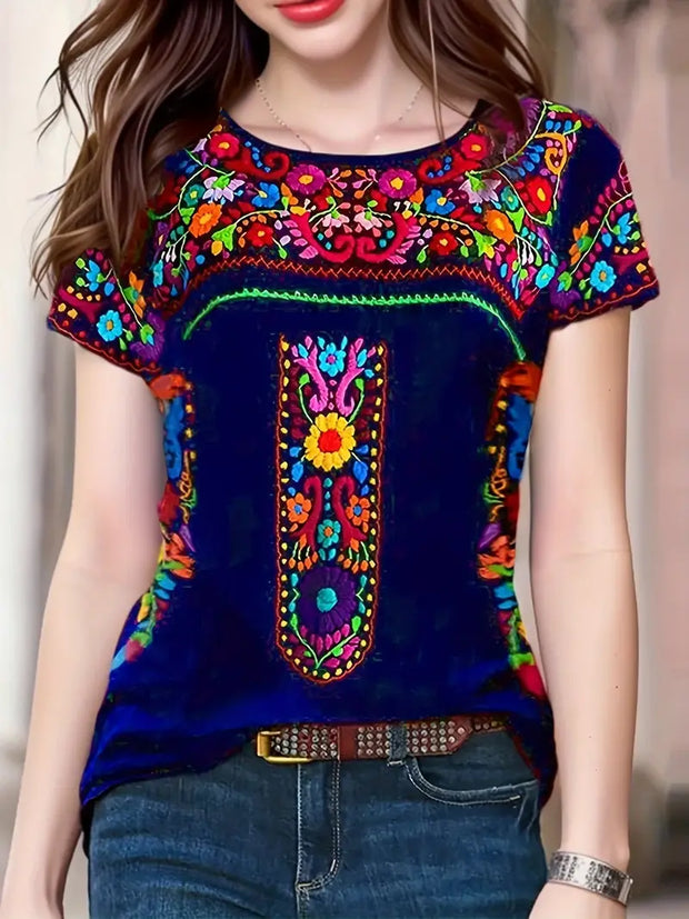 WW | Ethisches T-Shirt mit Blumenmuster
