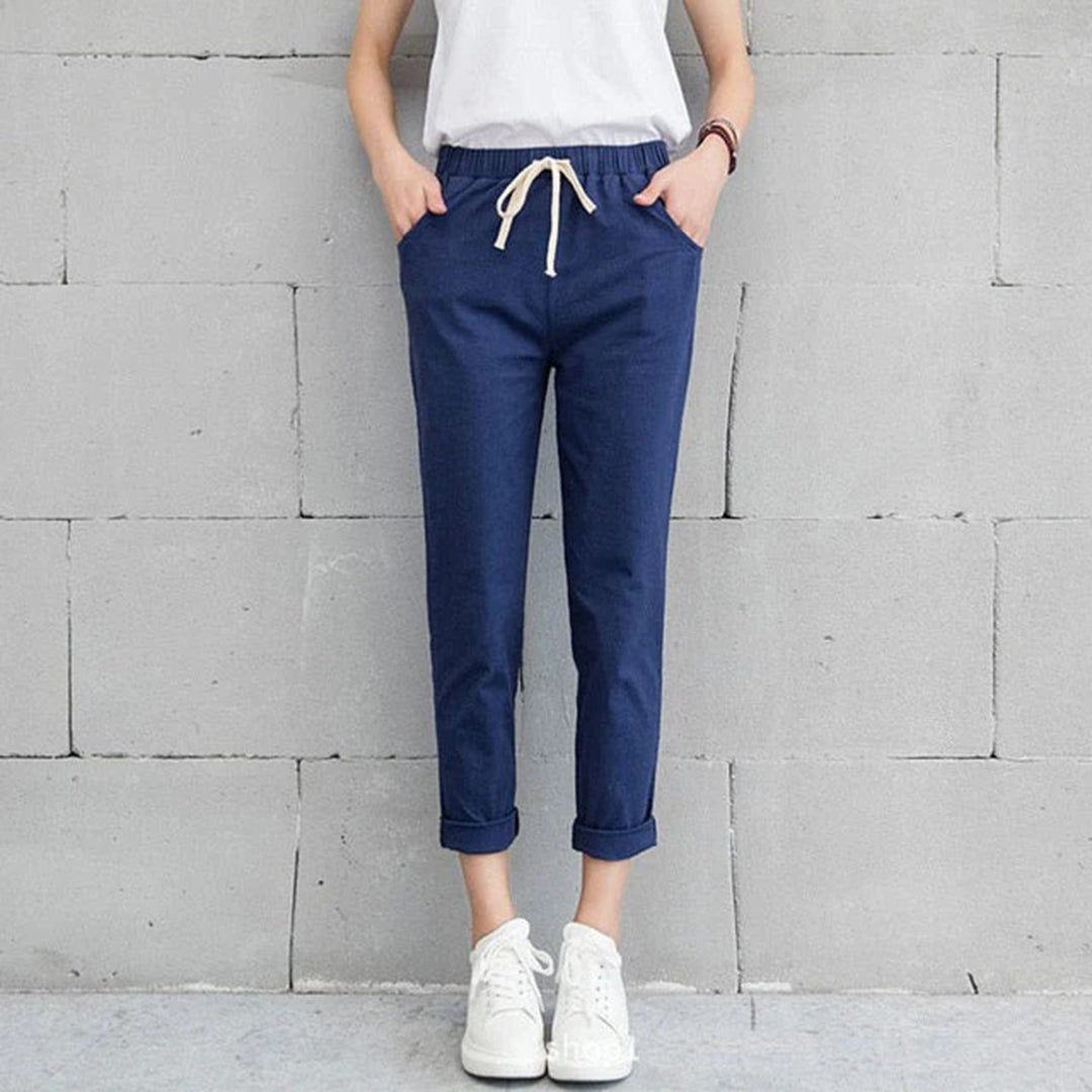 WW | Bequeme Damenhose in Schwarz, Khaki Und Blau