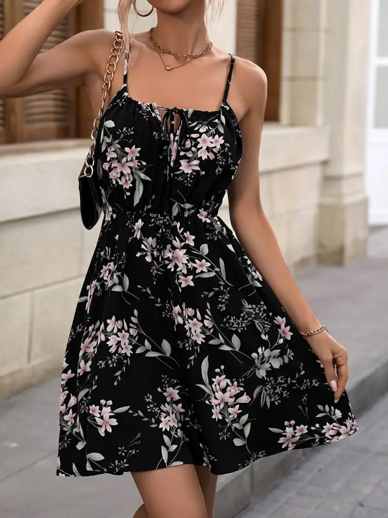 WW | Mini Spaghettiträger Sommerkleid Sonnenkleid