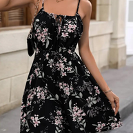 WW | Mini Spaghettiträger Sommerkleid Sonnenkleid