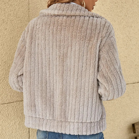 W&W Mode | bequeme Teddy Jacke für Damen
