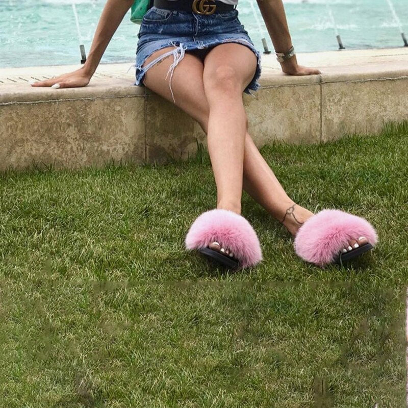 WW | Moda Fay Fluffy Slippers Fröhliche & Bunte Damenschuhe Für Den Sommer