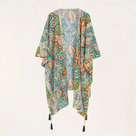 WW | Kimono, Paisley Druck, Offene Front, Bikini-Cover Up, Strand-Kimono
