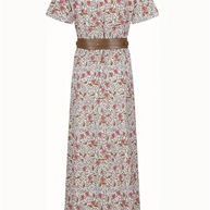 WW | Kleid, kurzärmlig, Gürtel, Maxikleid, Sommerkleid
