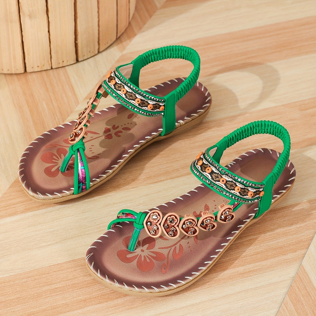 WW | Sandalen Flach Elastischer Knöchel Orthopädische Sandalen Damensandalen