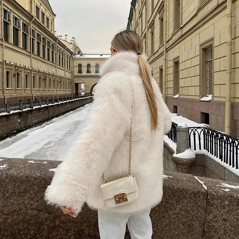 WW | Flauschige Damen Pelzjacken Damen