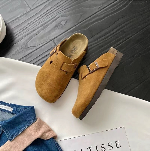 WW | Wildleder Schlupfclogs Mit Verstellbarer Schnalle