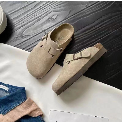 WW | Wildleder Schlupfclogs Mit Verstellbarer Schnalle