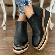 WW - Damen Slip-On Keil-Ankle Boots
