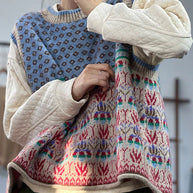 W&W - Übergroße Print-Wollstrickweste