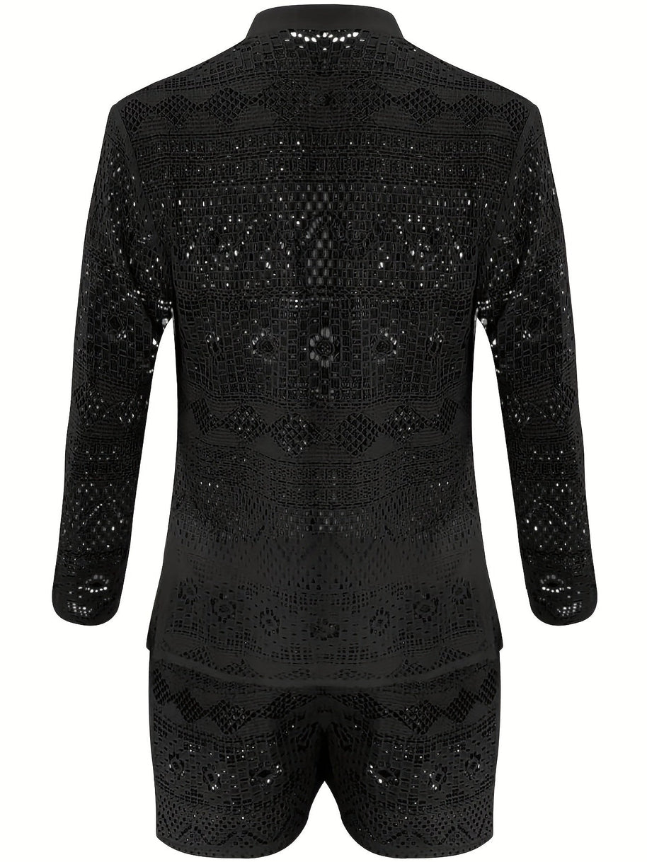 WW | Stilvolle Spitzen Satz Für Herren Perfekt Für Sommer & Strandpartys