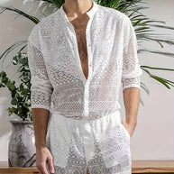 WW | Stilvolle Spitzen Satz Für Herren Perfekt Für Sommer & Strandpartys