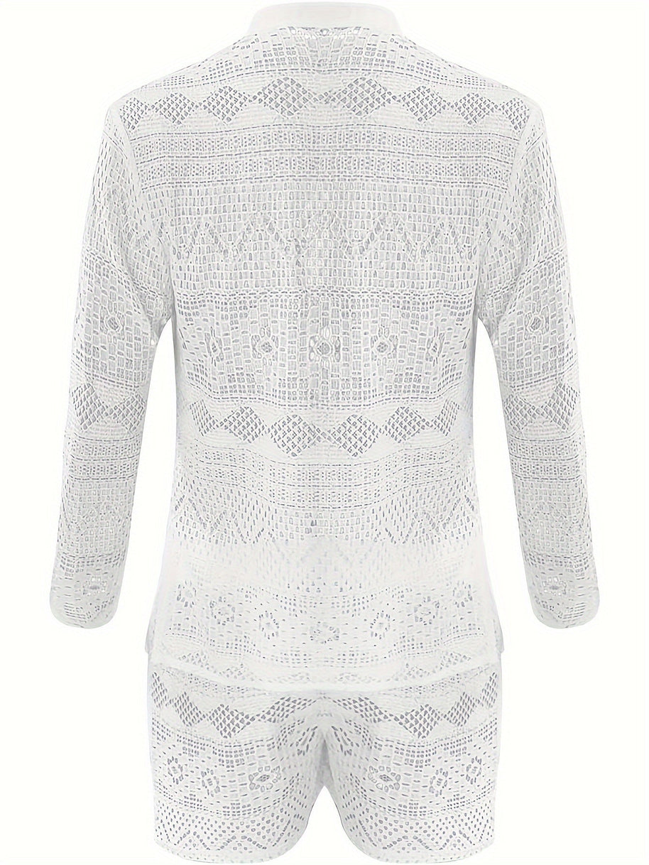 WW | Stilvolle Spitzen Satz Für Herren Perfekt Für Sommer & Strandpartys