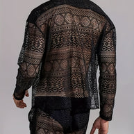 WW | Stilvolle Spitzen Satz Für Herren Perfekt Für Sommer & Strandpartys