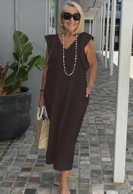 W&W Mode | Lässiges Kleid aus Baumwolle und Leinen