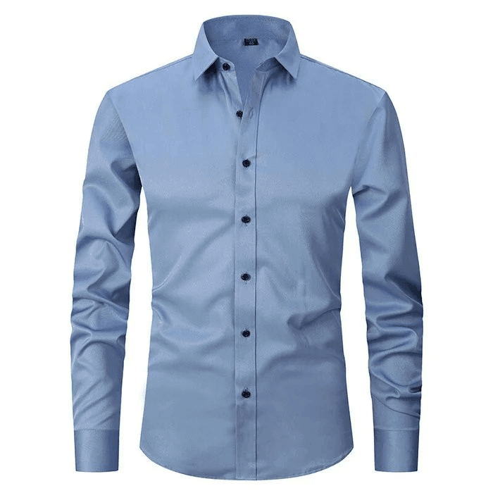 W&W Mode - knitterfreien langärmeligen Poloshirt