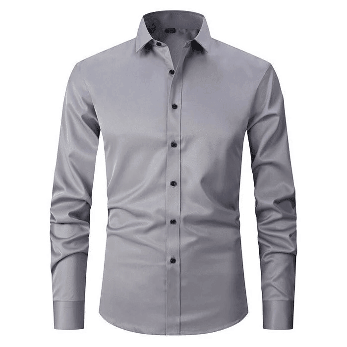 W&W Mode - knitterfreien langärmeligen Poloshirt