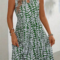 WW | Bedrucktes Kleid Ärmelloses Minikleid für den Sommer