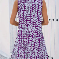 WW | Bedrucktes Kleid Ärmelloses Minikleid für den Sommer