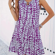 WW | Bedrucktes Kleid Ärmelloses Minikleid für den Sommer