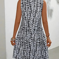 WW | Bedrucktes Kleid Ärmelloses Minikleid für den Sommer