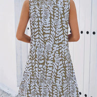 WW | Bedrucktes Kleid Ärmelloses Minikleid für den Sommer