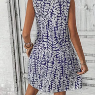 WW | Bedrucktes Kleid Ärmelloses Minikleid für den Sommer