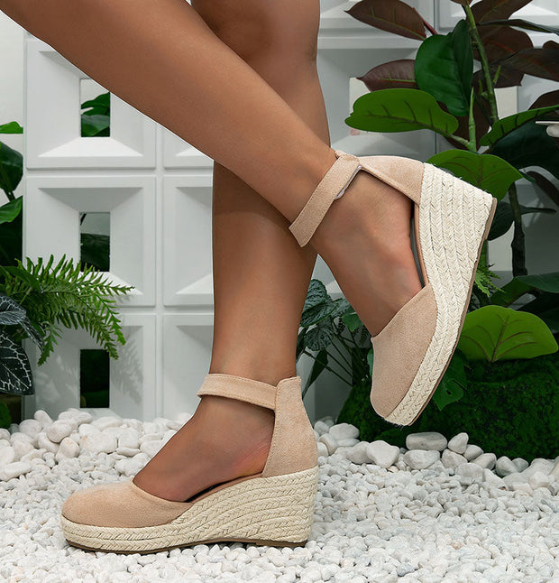 WW | Trendy Wedge Sandalen Mit Knöchelriemen Für Damen