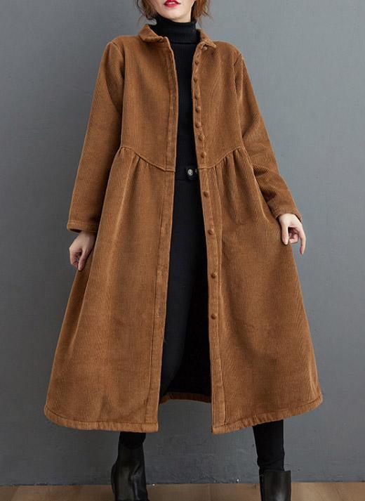 W&W Mode | Zeitlose Lange Cord-Jacke für Damen
