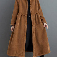 WW | Zeitlose Lange Cord-Jacke für Damen